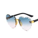 New Frameless Kids Heart Sunglasses